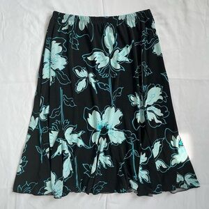 vintage floral midi skirt